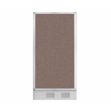 Versare Hush Panel Configurable Cubicle Partition 2' x 4' Latte Fabric w/ Cable Channel 1855213